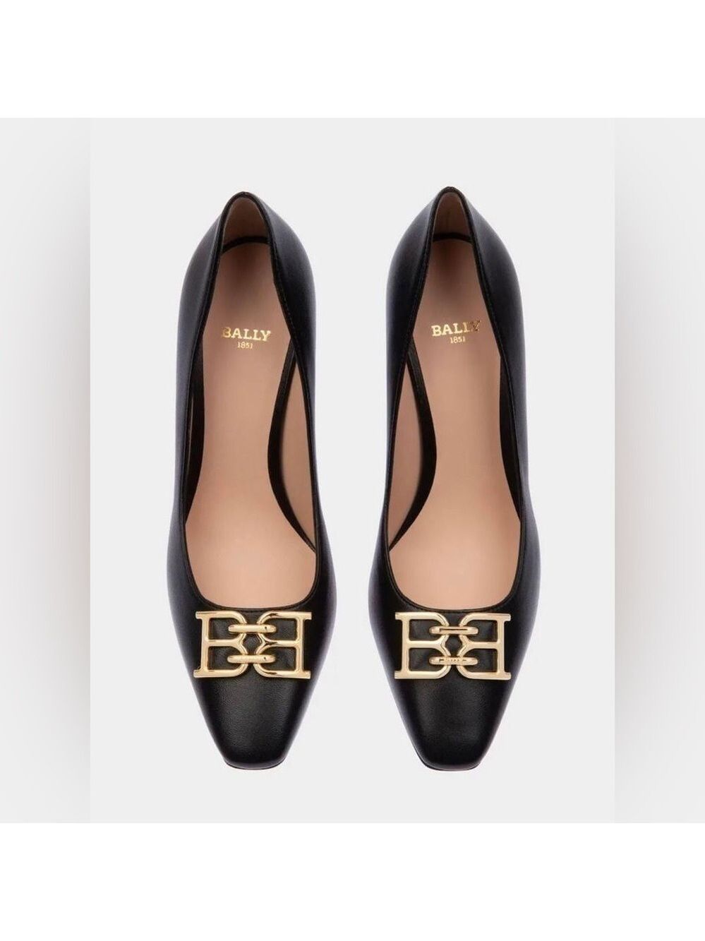 NIB Bally Evanca 85 Leather Black Pumps